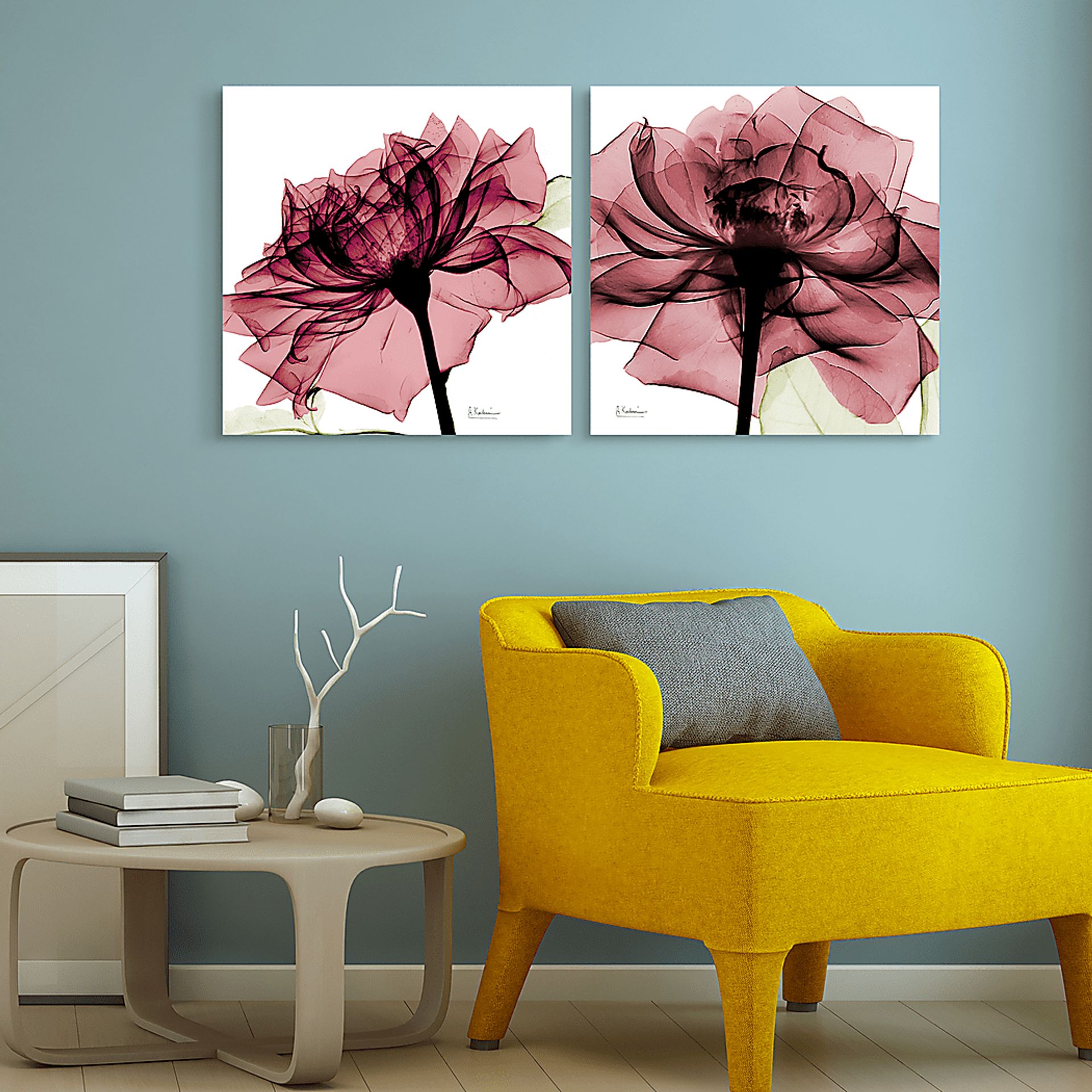Chamizal Pink Artwork, Set of 2 - Image 3