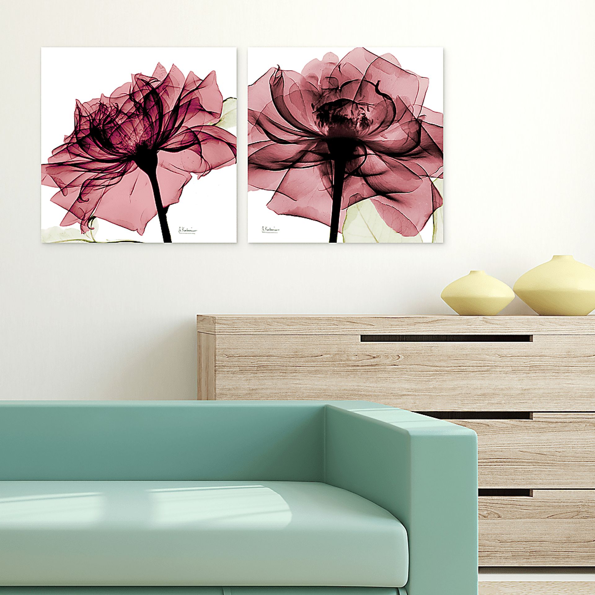 Chamizal Pink Artwork, Set of 2 - Image 4