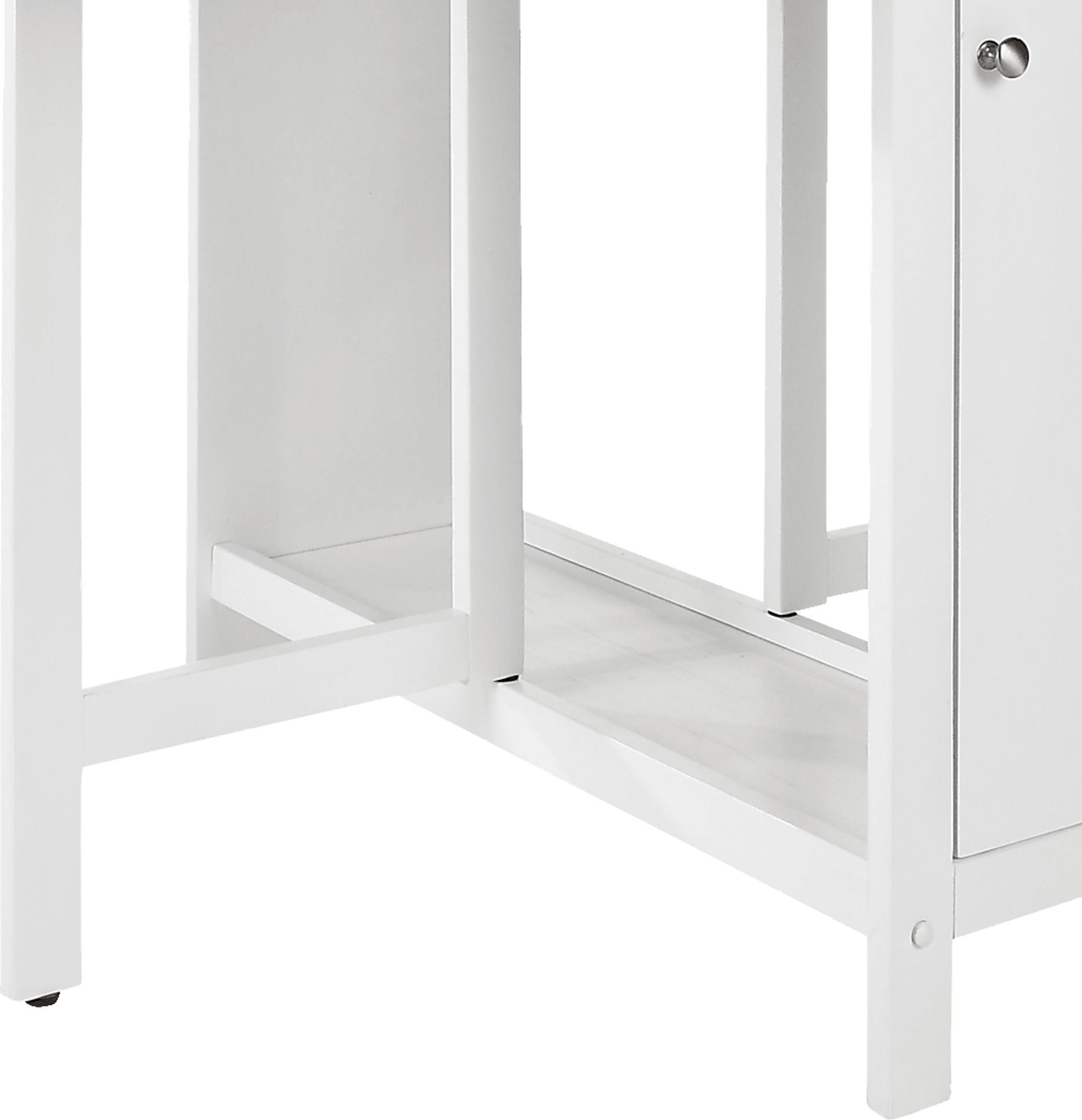 Chamois White Folding Dining 5pc Set - Image 14