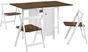 Chamois White Folding Dining 5pc Set