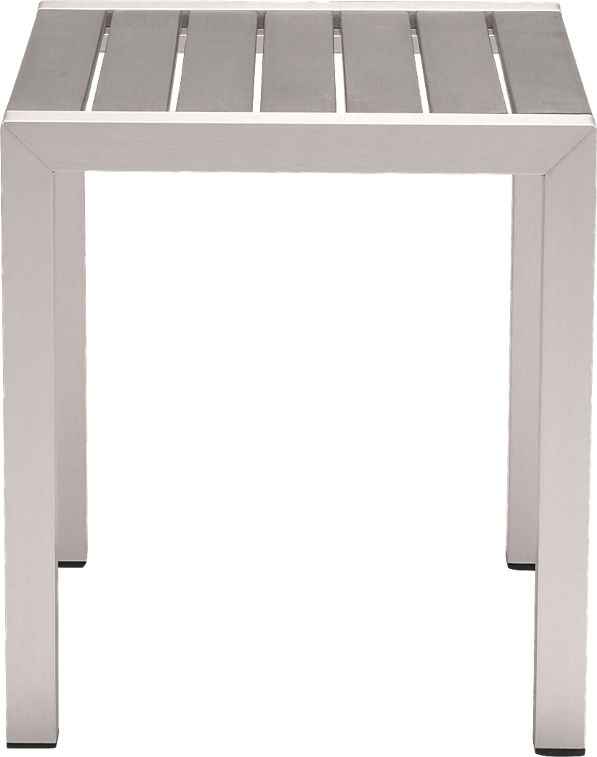 Champagne Beach Gray Outdoor End Table - Image 2