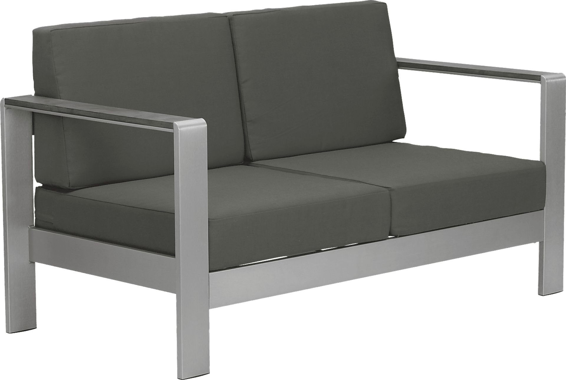 Champagne Beach Gray Outdoor Sofa - Image 1