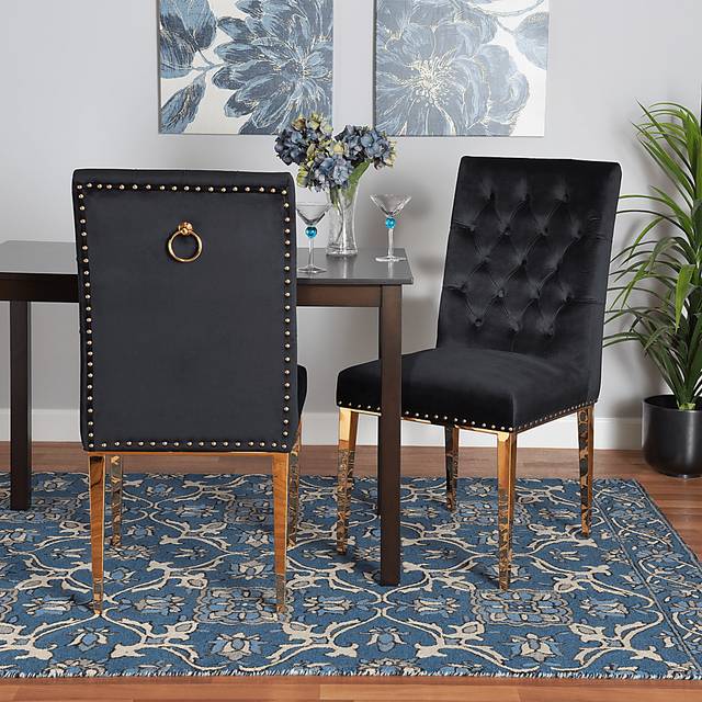 Champeau Black Side Chair, Set of 2 - Thumbnail - Image 3