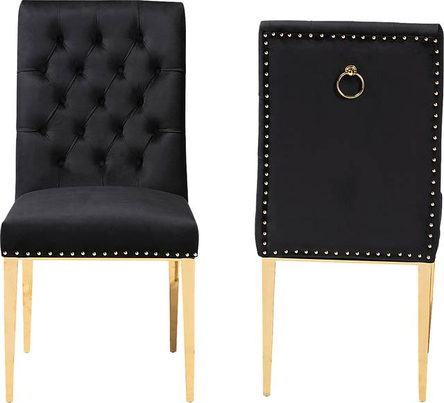 Champeau Black Side Chair, Set of 2 - Thumbnail - Image 4