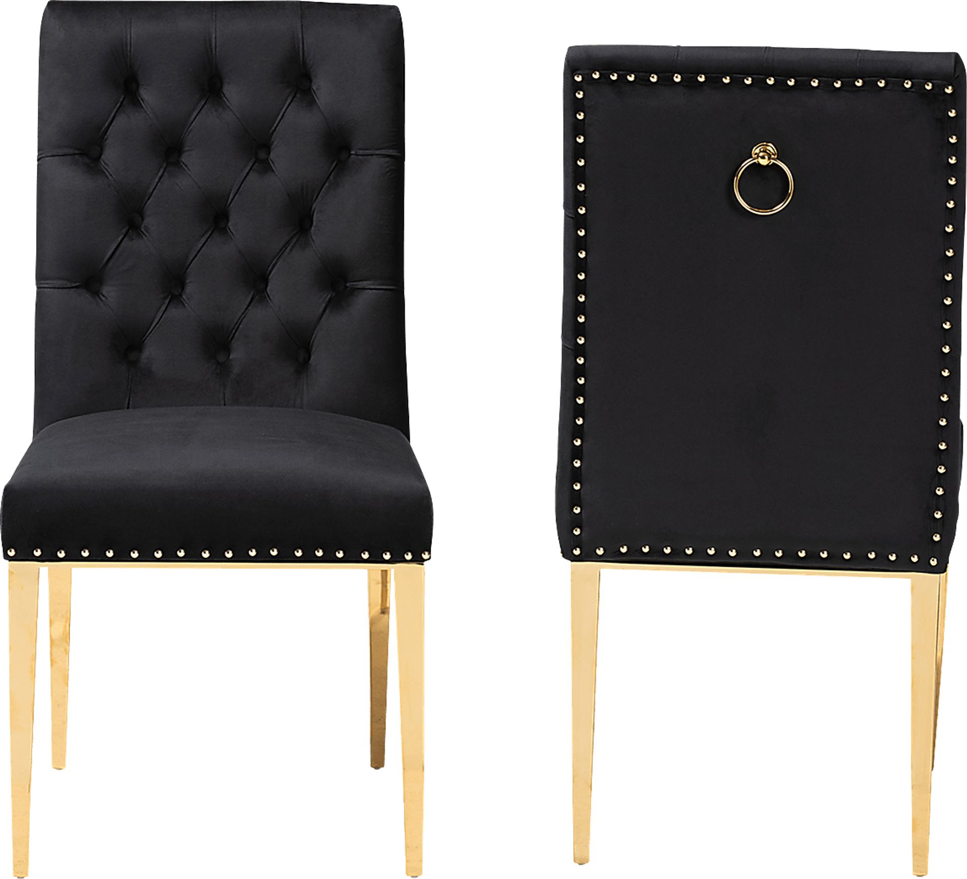Champeau Black Side Chair, Set of 2 - Image 4