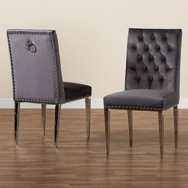 Champeau Gray Side Chair, Set of 2 - Thumbnail - Image 2