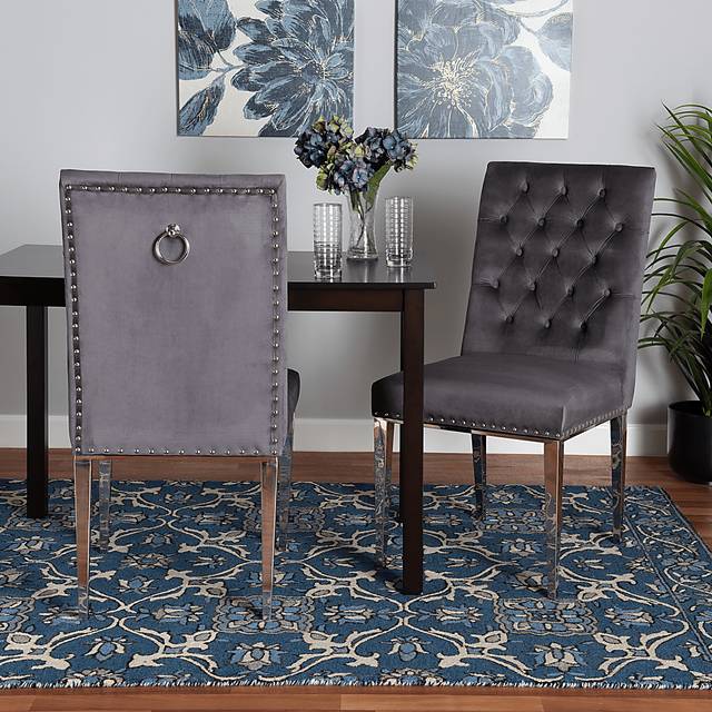 Champeau Gray Side Chair, Set of 2 - Thumbnail - Image 3