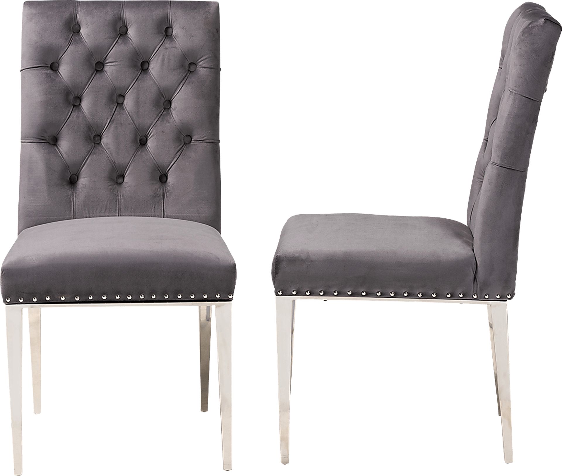 Champeau Gray Side Chair, Set of 2 - Image 5