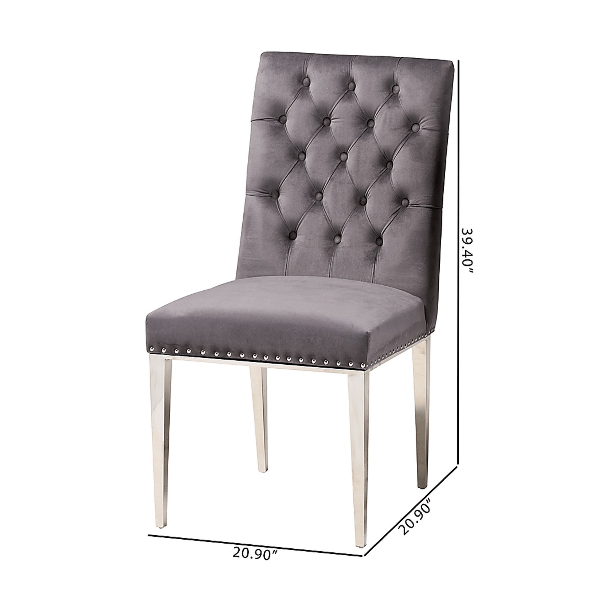 Champeau Gray Side Chair, Set of 2 - Image 10