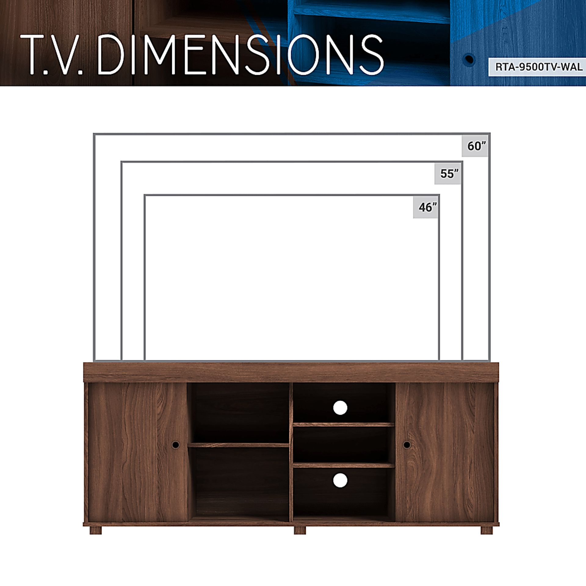 Chamto Walnut 63in. Console - Image 5