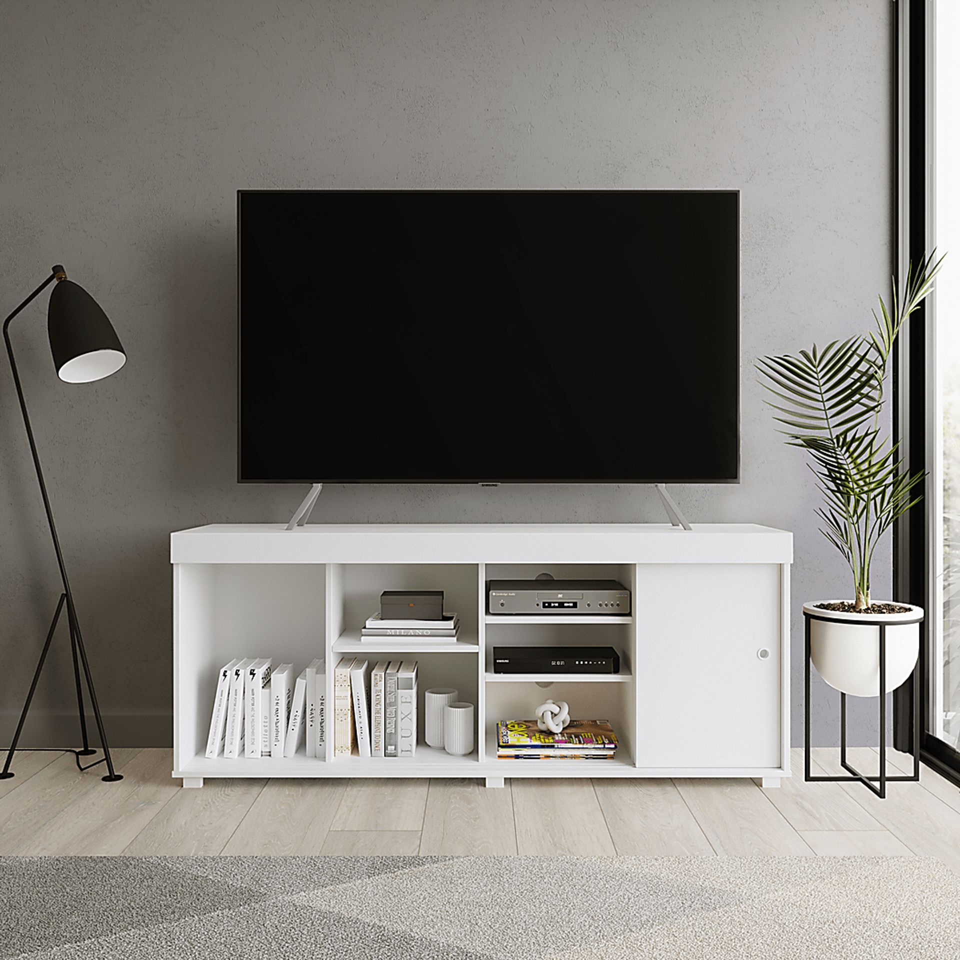 Chamto White 63in. Console - Image 13