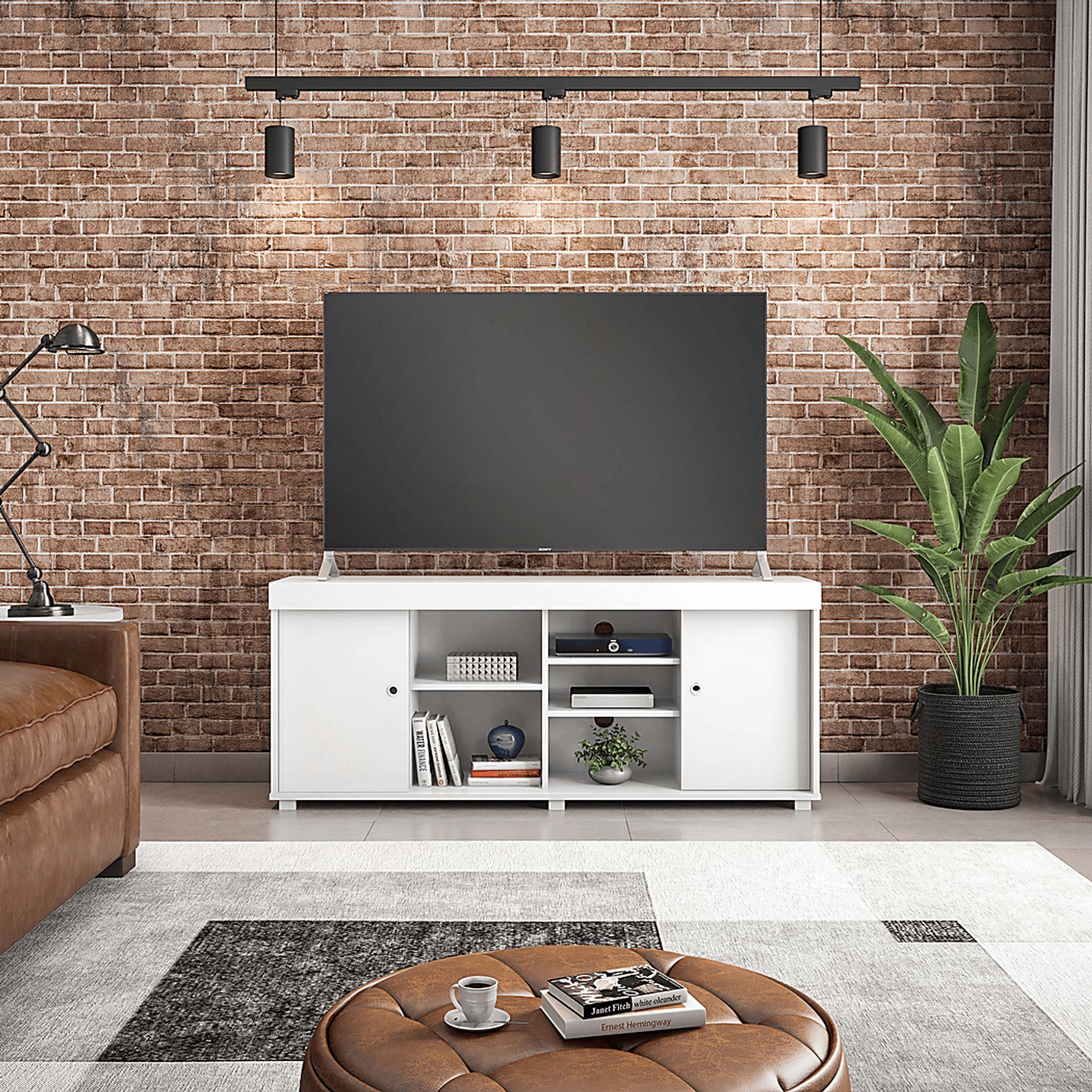 Chamto White 63in. Console - Image 14