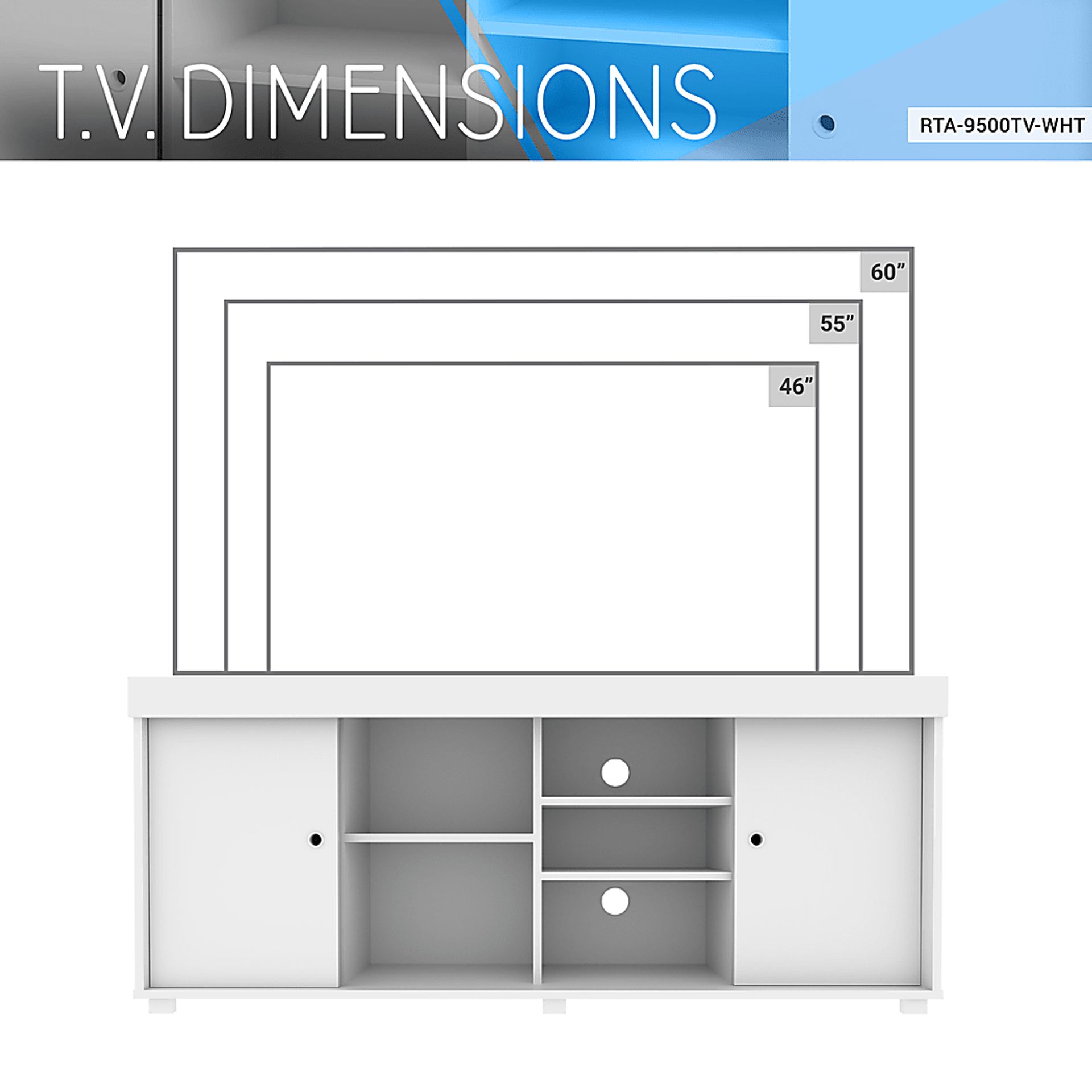 Chamto White 63in. Console - Image 5