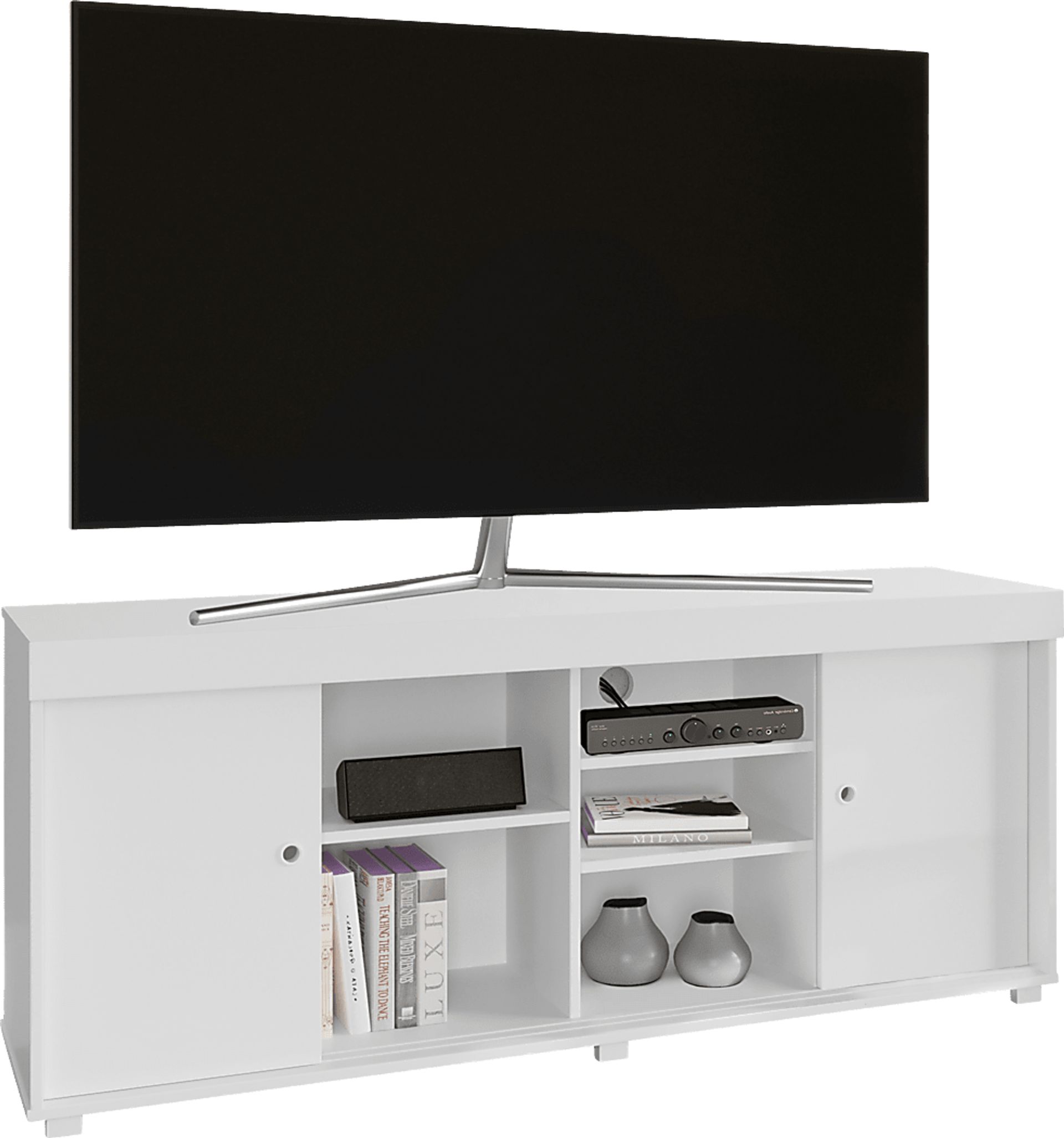 Chamto White 63in. Console - Image 1
