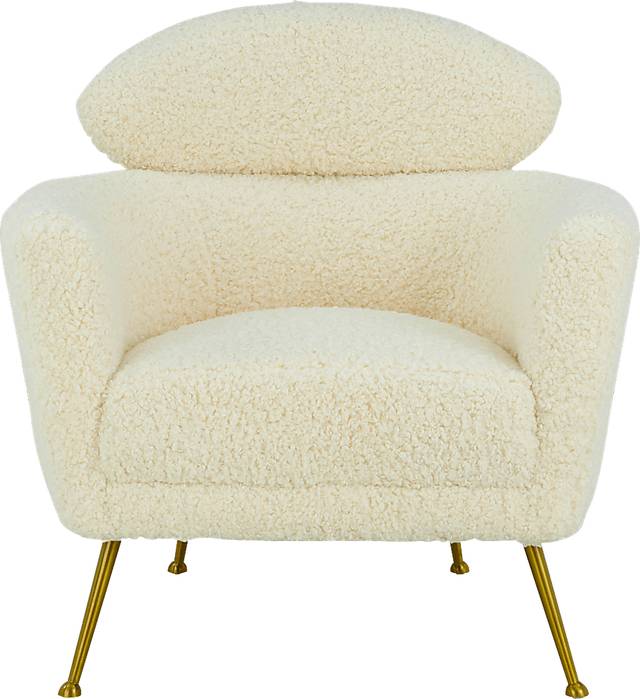 Chanceux Beige Accent Chair - Thumbnail - Image 2