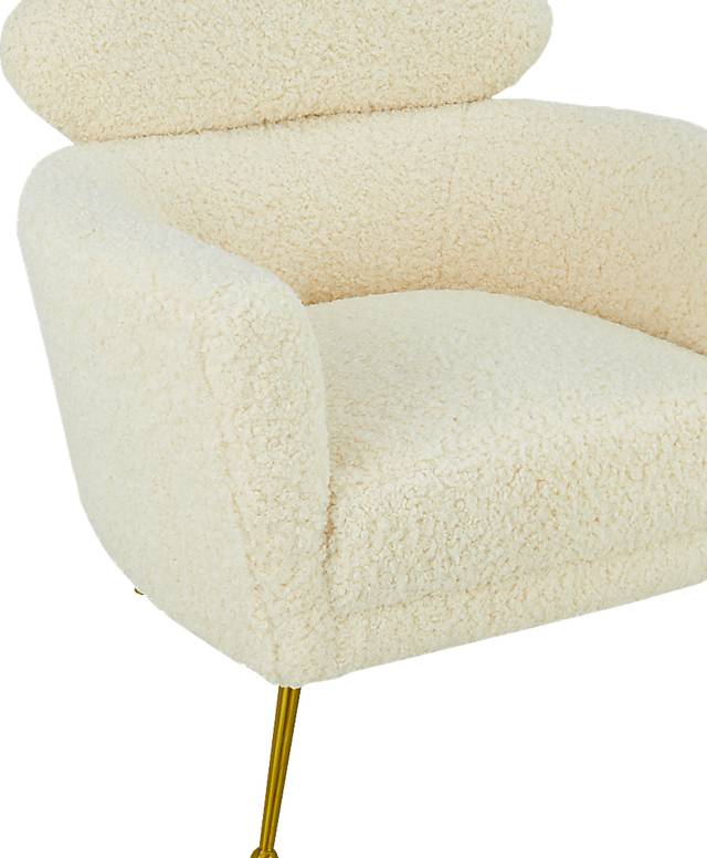 Chanceux Beige Accent Chair - Thumbnail - Image 4