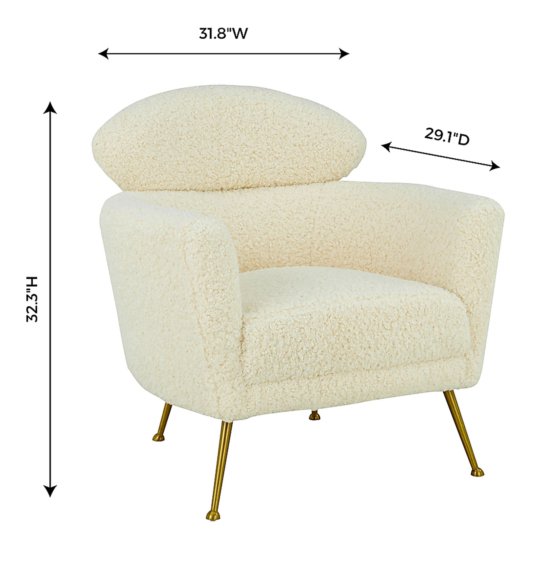 Chanceux Beige Accent Chair - Image 5