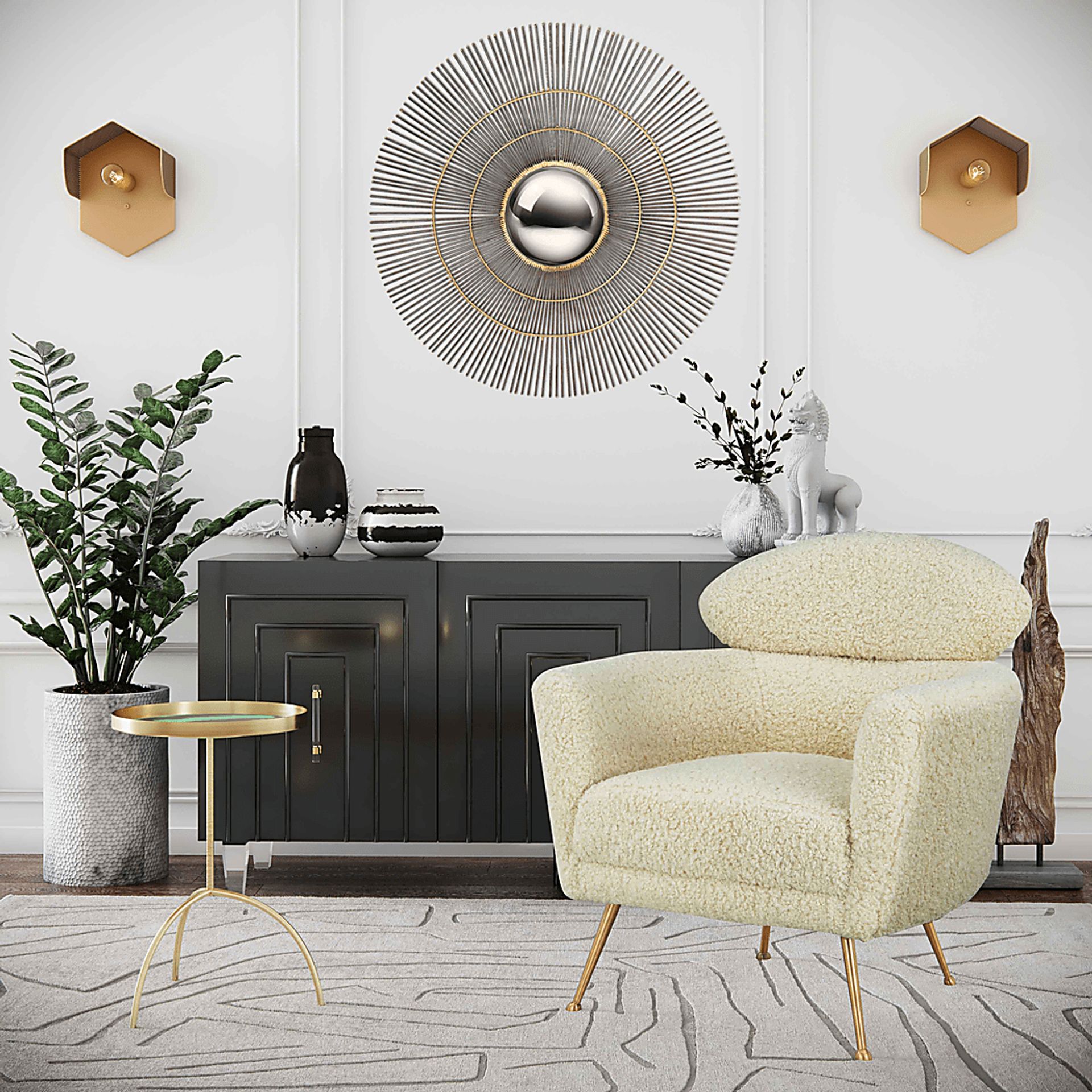 Chanceux Beige Accent Chair - Image 6
