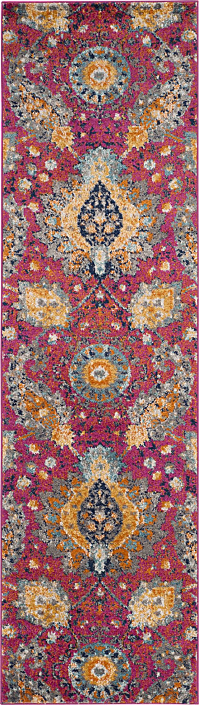 Chancey Park Fuchsia 2'3 x 8' Runner Rug - Thumbnail - Image 1