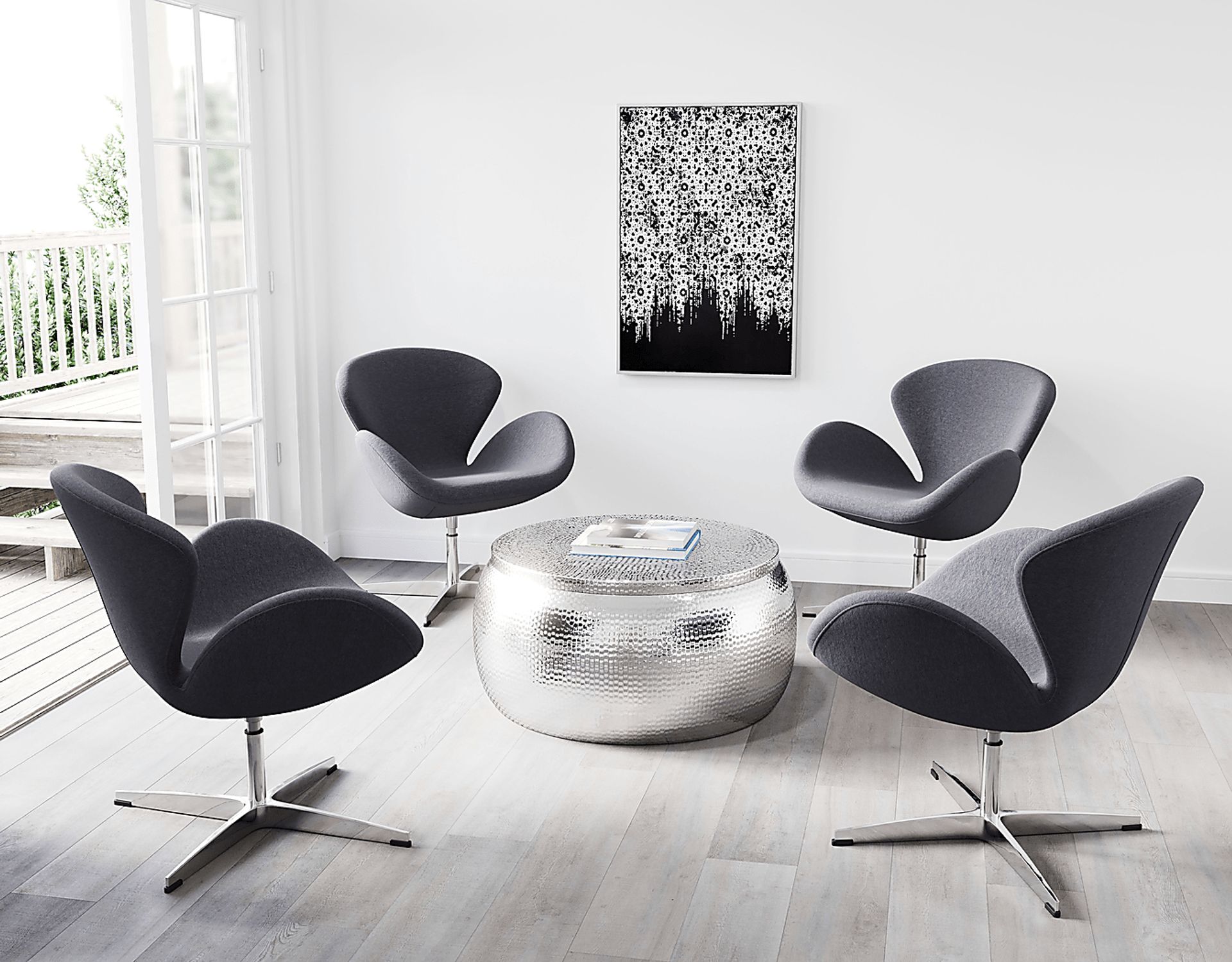 Chandalar Silver Cocktail Table - Image 9