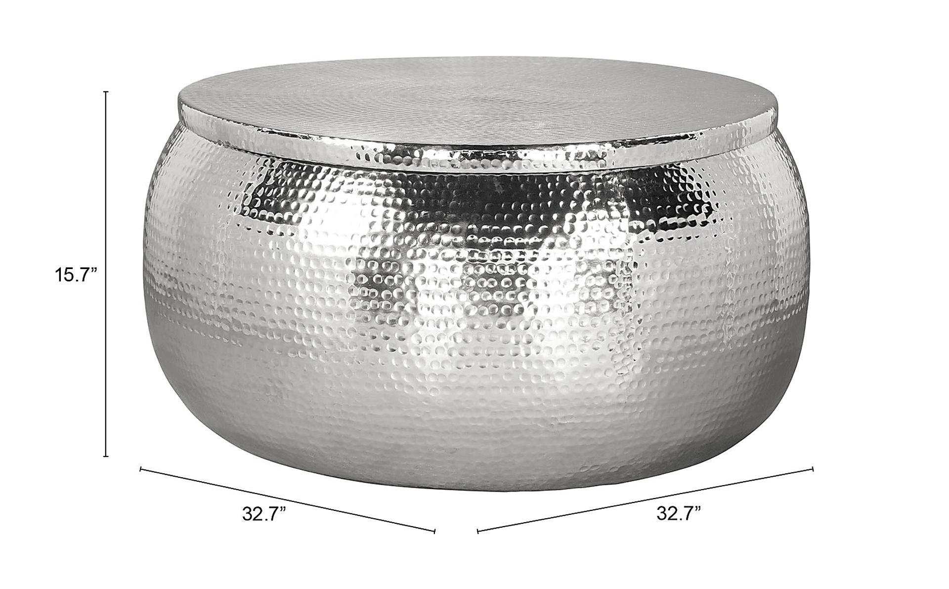 Chandalar Silver Cocktail Table - Image 10