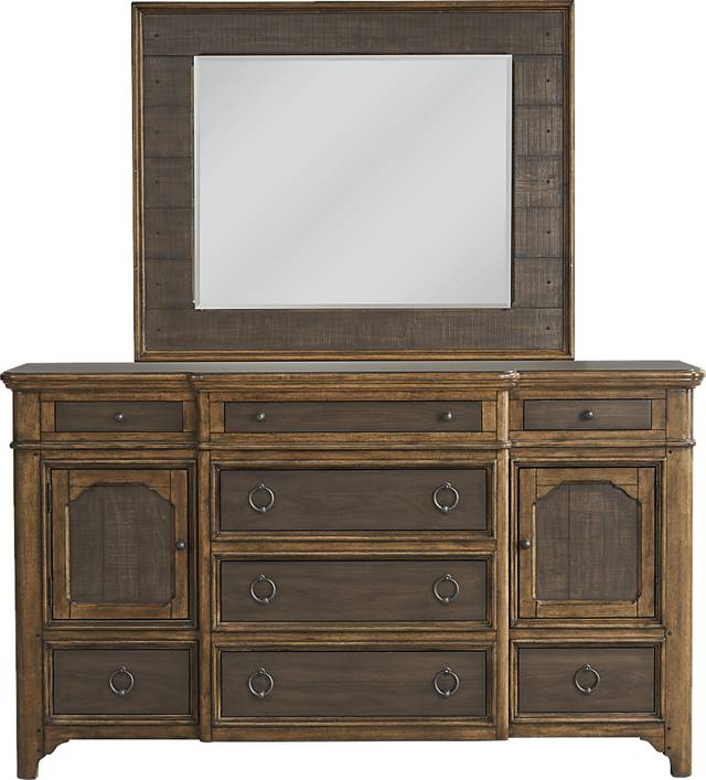 Chandler Hills Brown 2 Pc Dresser with Mirror - Thumbnail - Image 1