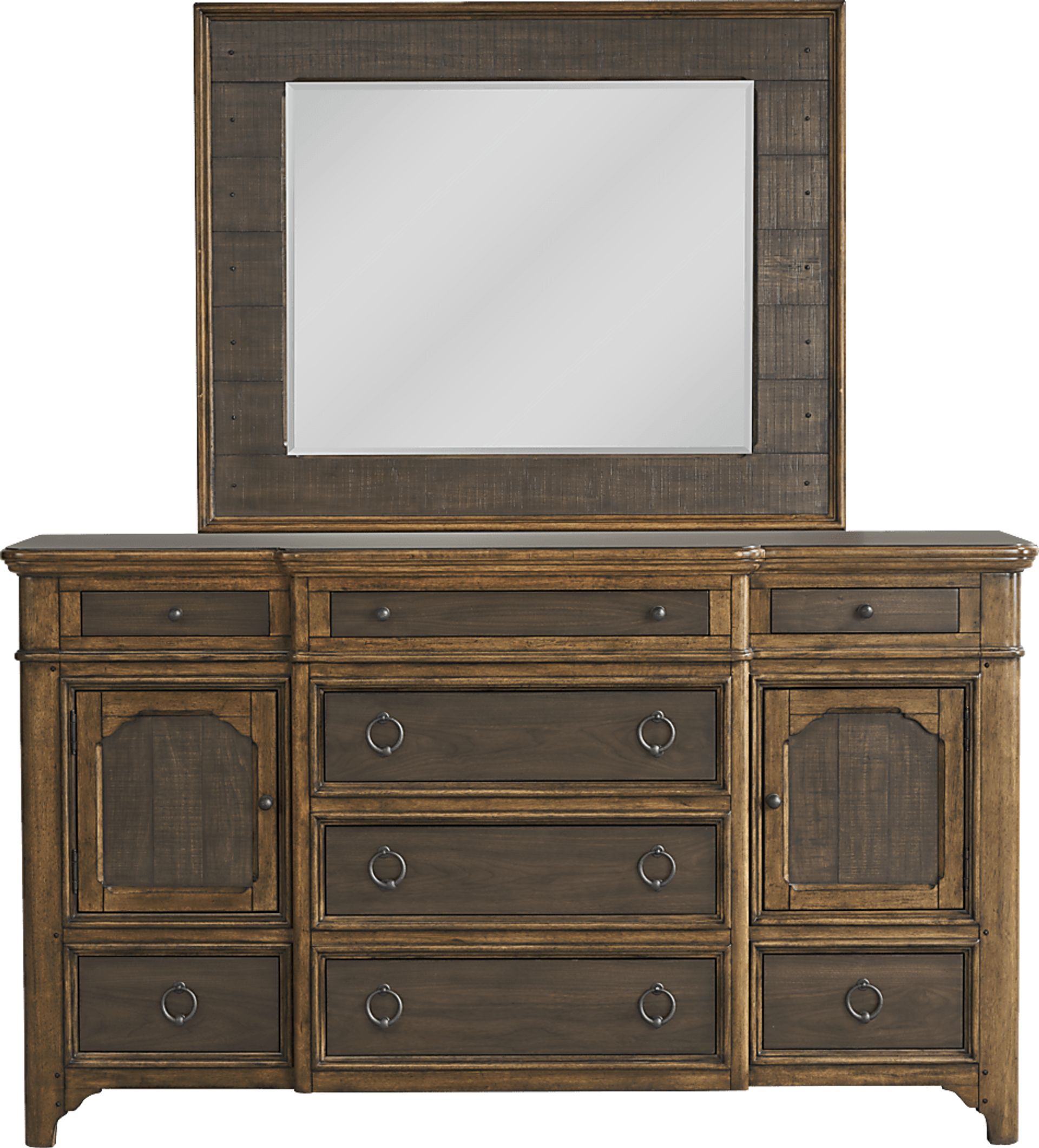 Chandler Hills Brown 2 Pc Dresser with Mirror - Image 1