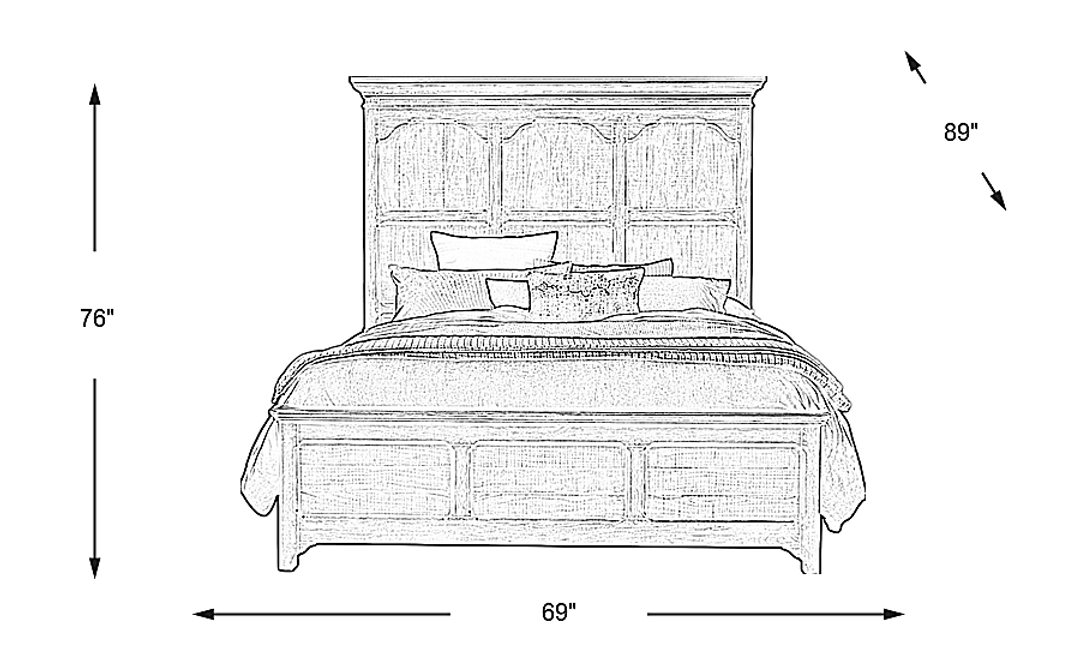 Chandler Hills Brown 3 Pc Queen Bed