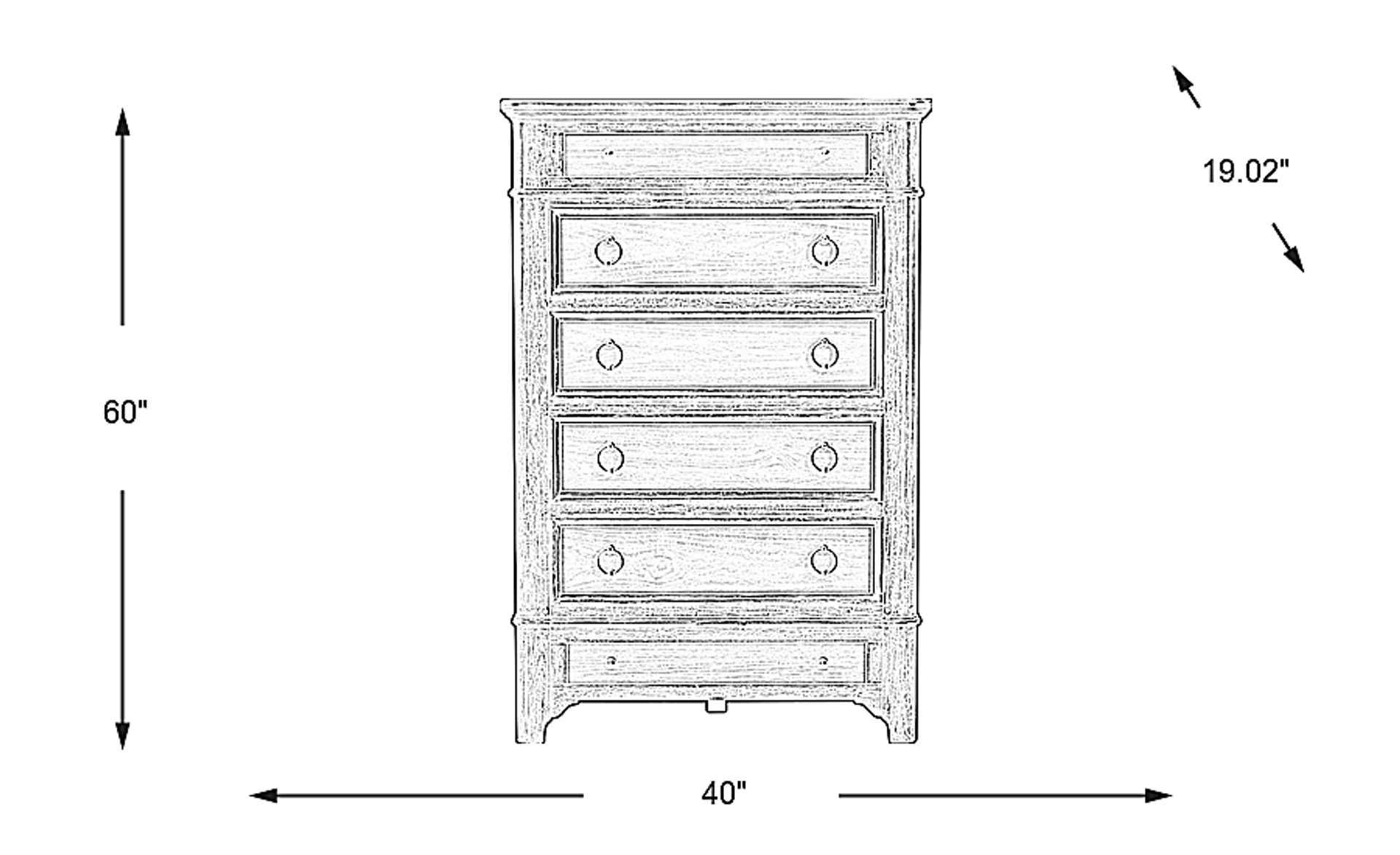 Dimension Image. Please refer to the Dimension Tab on this page for dimension details.