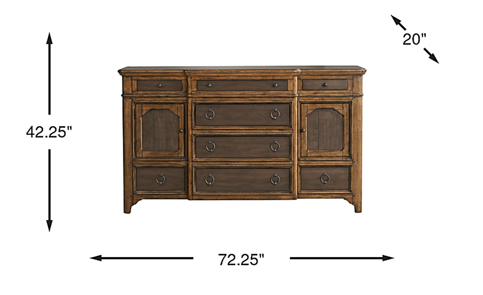 Dimension Image. Please refer to the Dimension Tab on this page for dimension details.