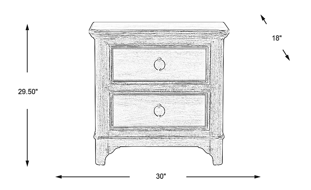 Chandler Hills Brown Nightstand