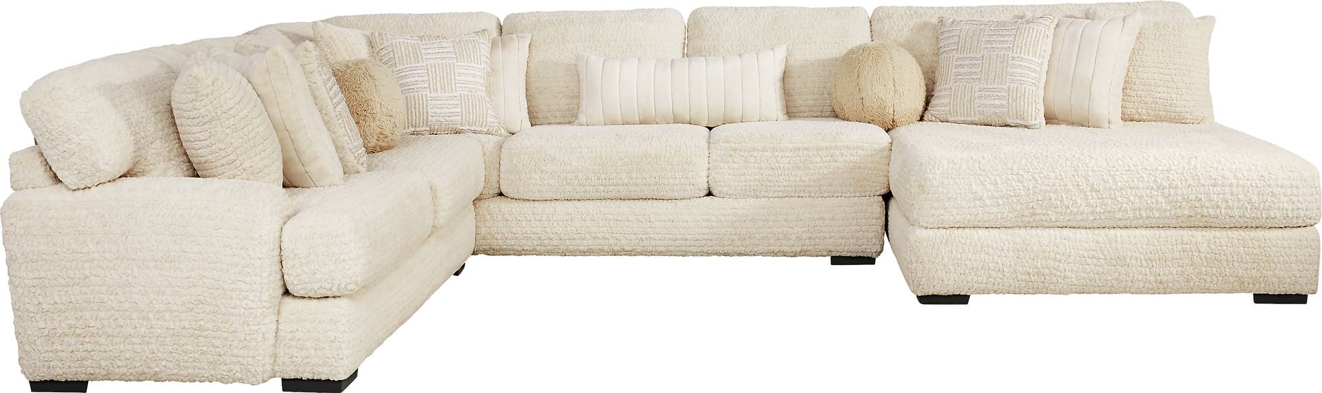 3 pc right chaise sectional