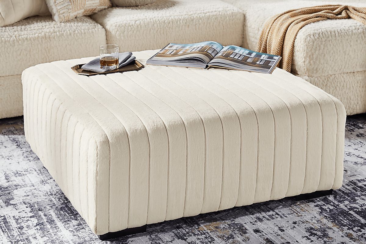 Chandler 4 Pc Ivory Beige Chenille Fabric Living Room Set With 3 Pc ...