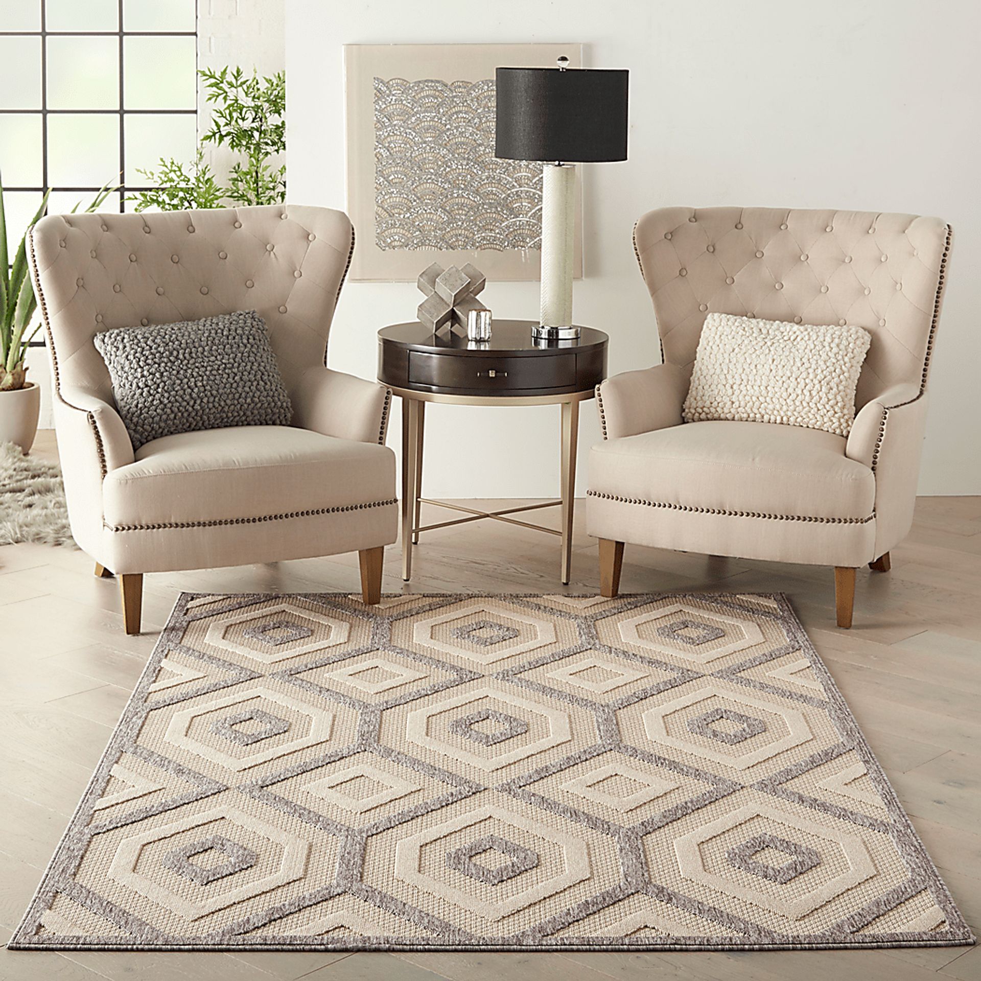 Chanley Cream 8' x 10' Indoor/Outdoor Rug - Image 6