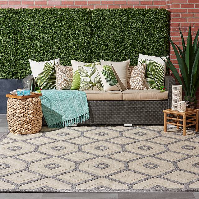 Chanley Cream 8' x 10' Indoor/Outdoor Rug - Thumbnail - Image 9