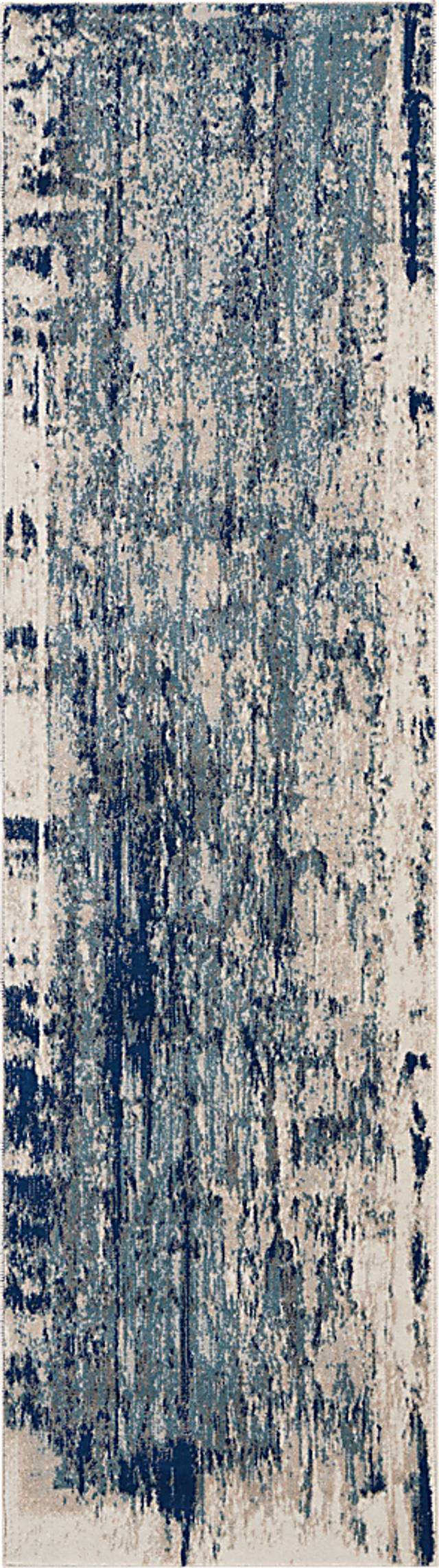 Channe Blue 2'2 x 7'6 Runner Rug - Thumbnail - Image 1