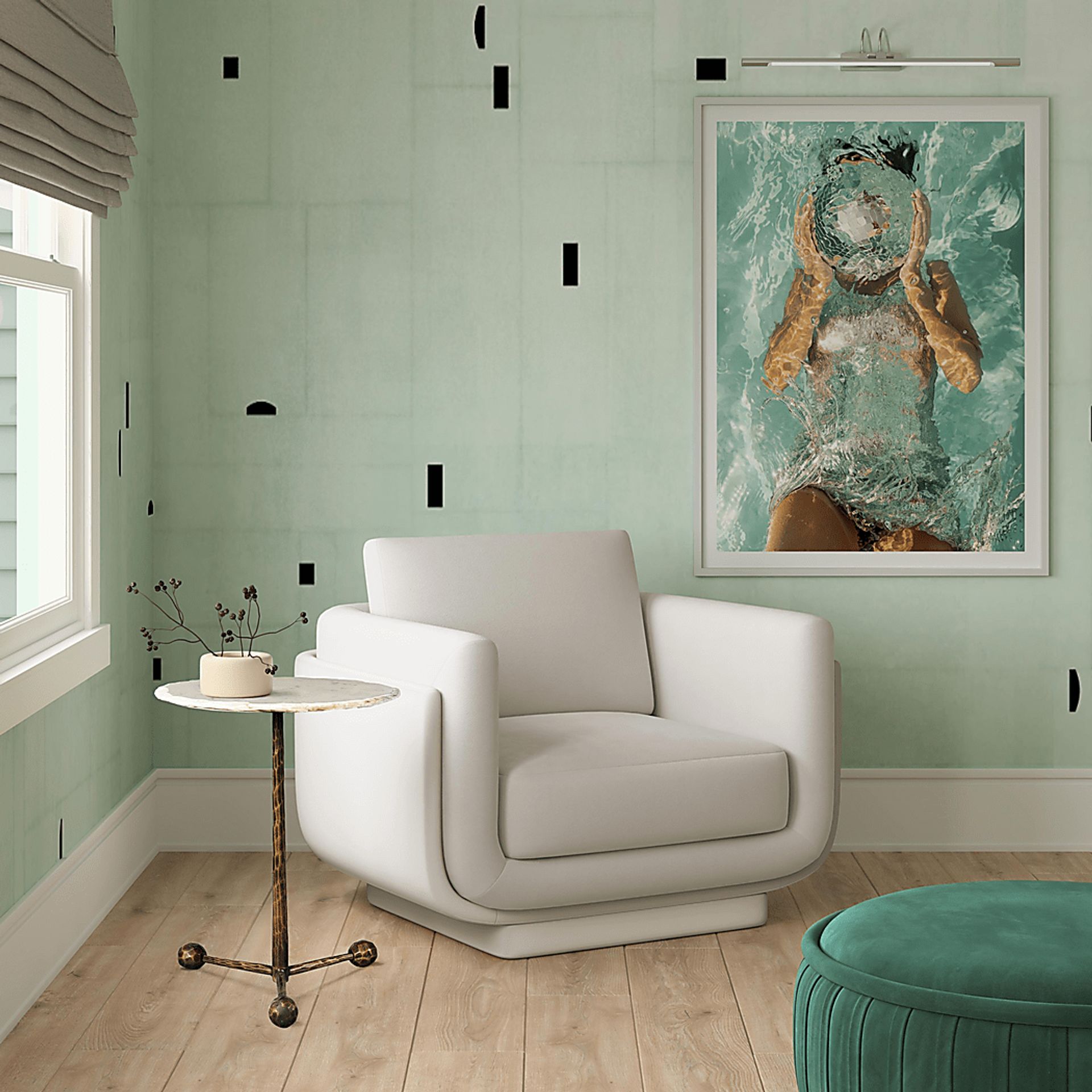 Chantclair Cream Accent Chair - Image 2