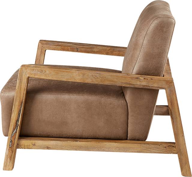 Chanterella Taupe Accent Chair - Thumbnail - Image 4