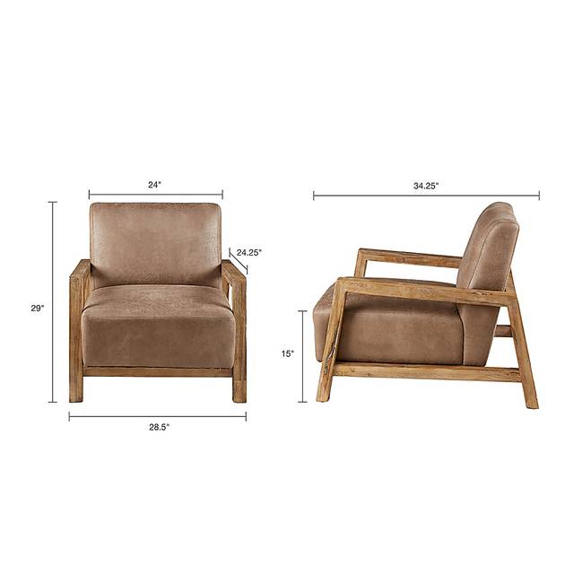 Chanterella Taupe Accent Chair - Thumbnail - Image 6
