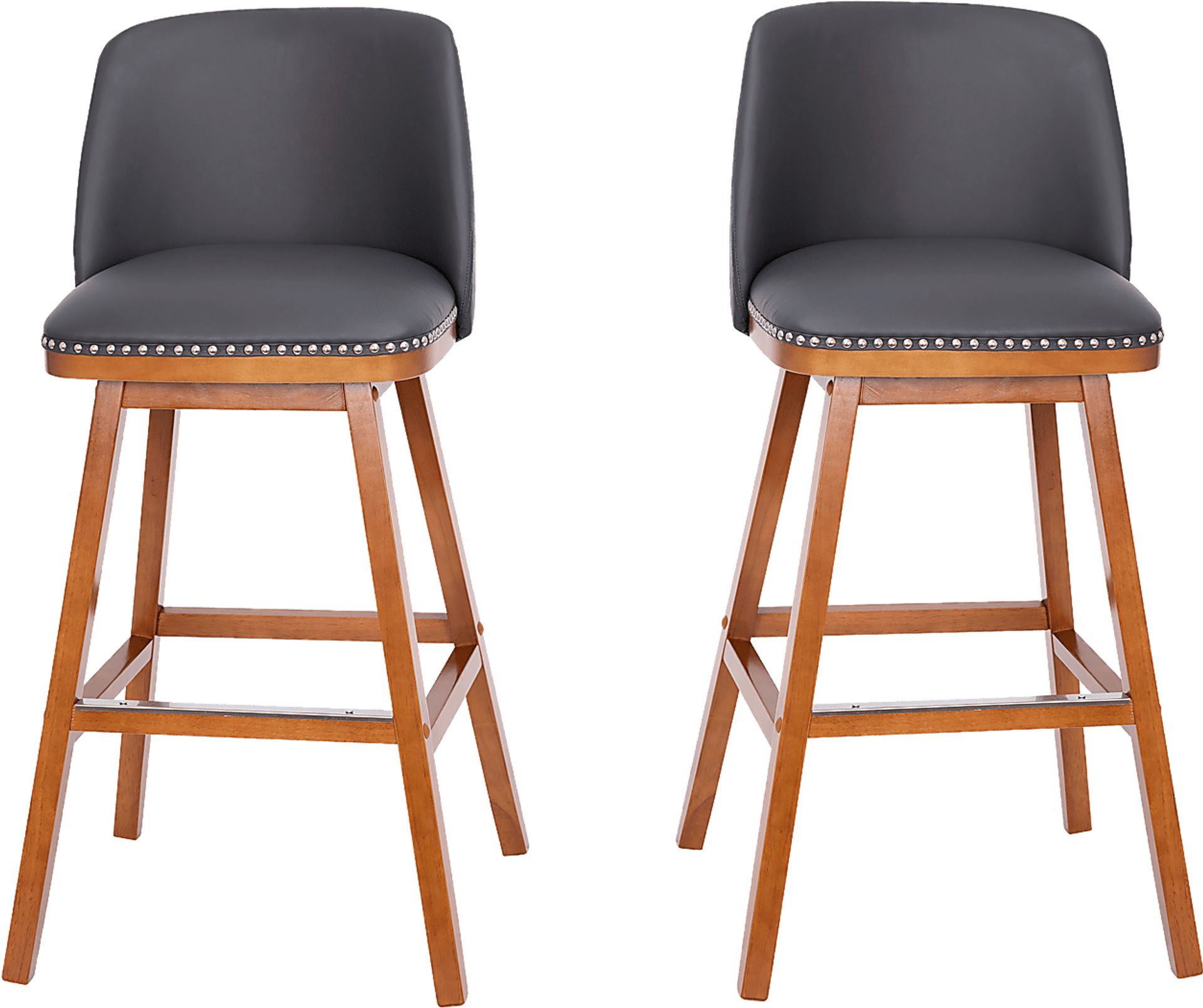 Chanticleer Dark Gray Barstool, Set of 2 - Image 1