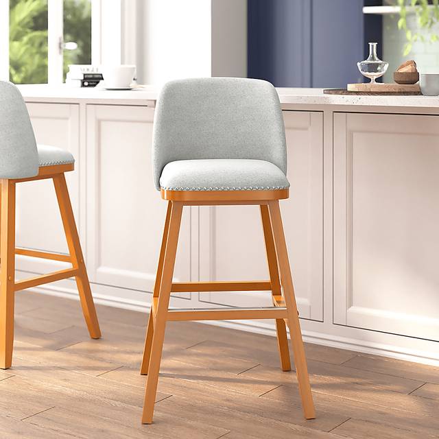 Chanticleer Gray Barstool, Set of 2 - Thumbnail - Image 2