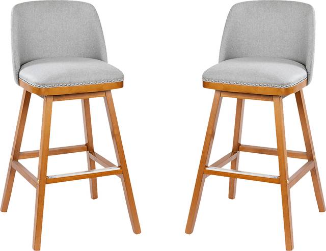 Chanticleer Gray Barstool, Set of 2 - Thumbnail - Image 1