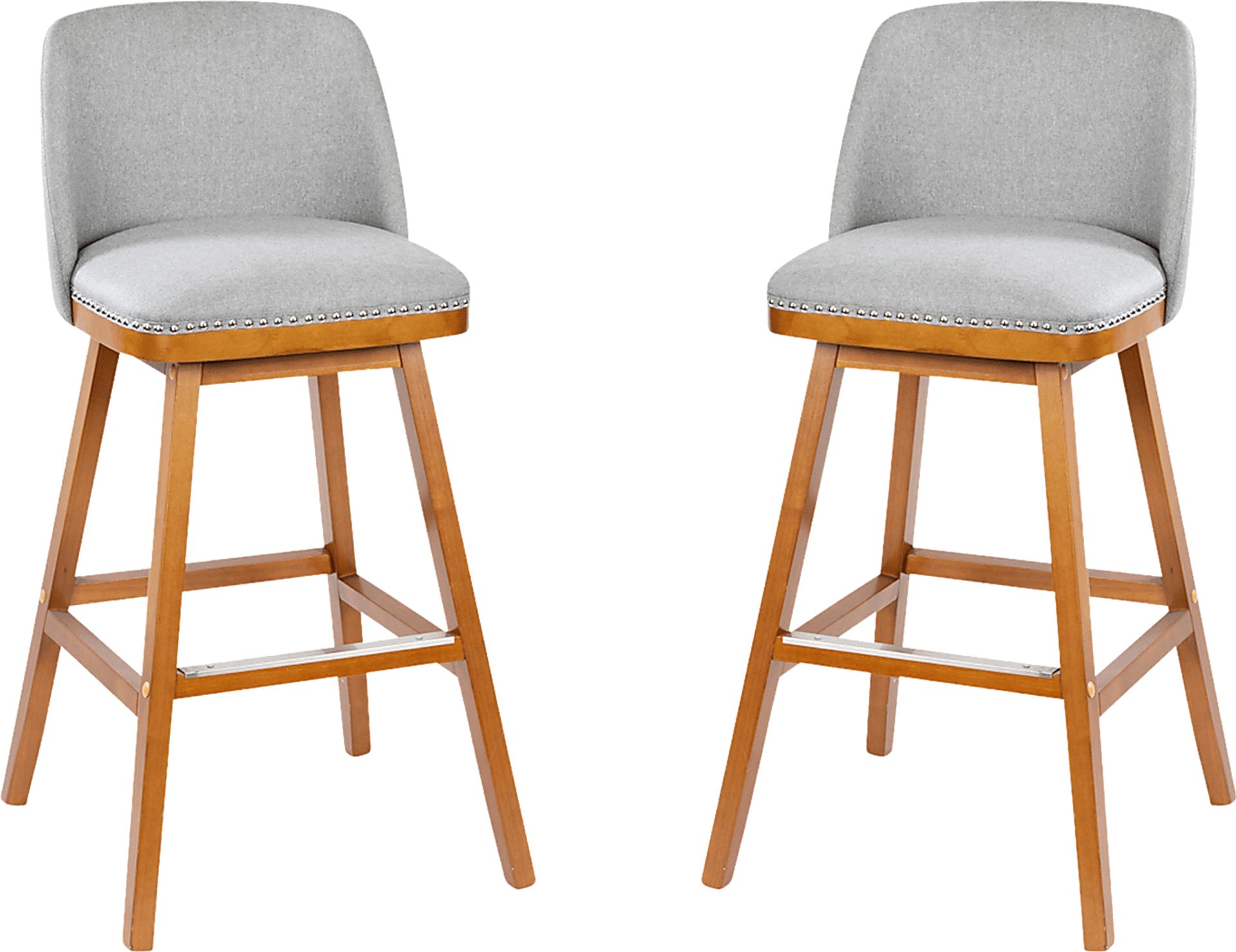 Chanticleer Gray Barstool, Set of 2 - Image 1