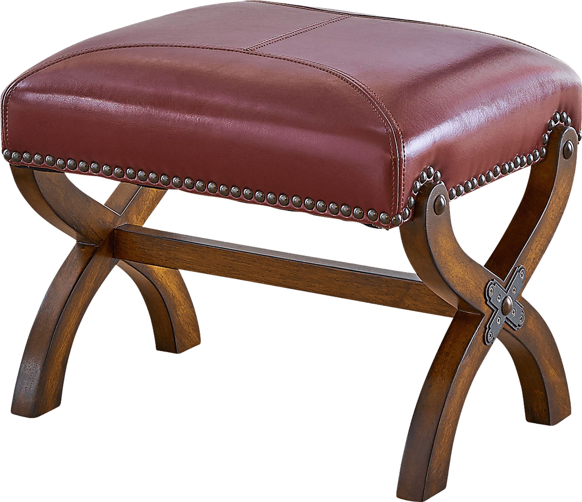 Chanticleer Red Accent Chair & Ottoman - Image 11