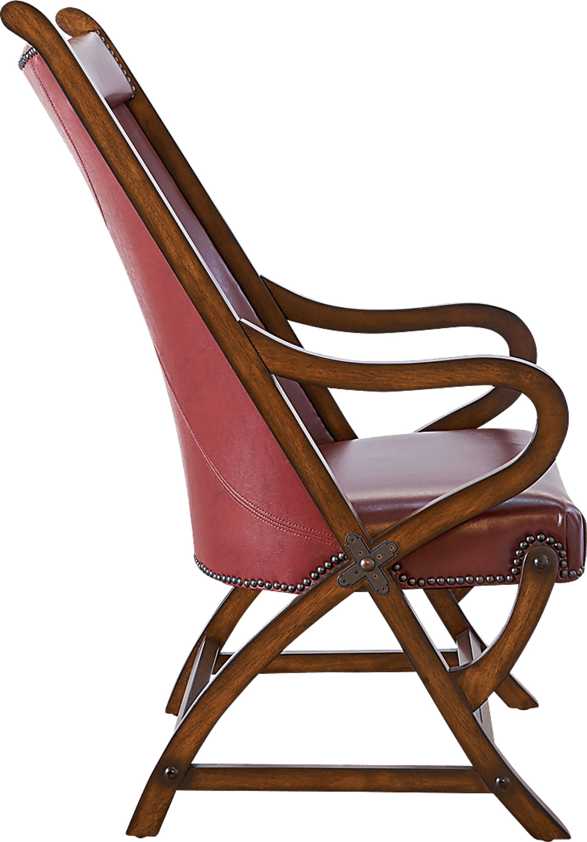 Chanticleer Red Accent Chair & Ottoman - Image 4