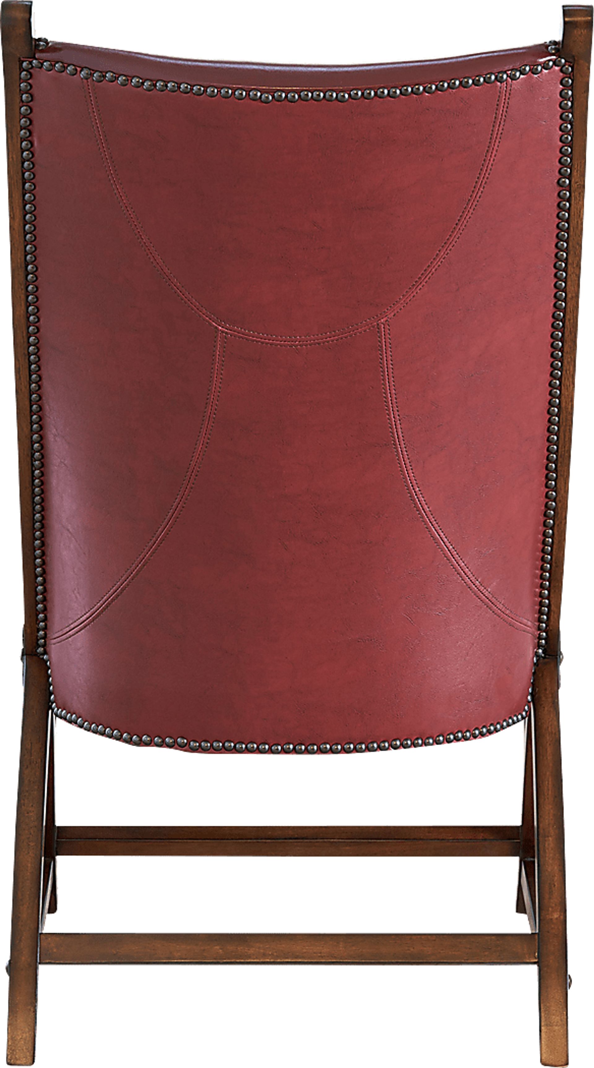Chanticleer Red Accent Chair & Ottoman - Image 5
