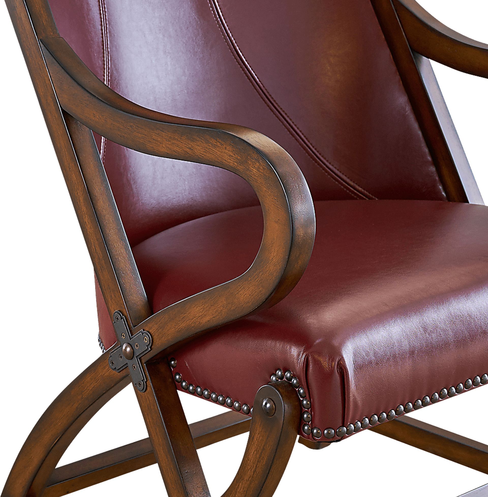 Chanticleer Red Accent Chair & Ottoman - Image 6
