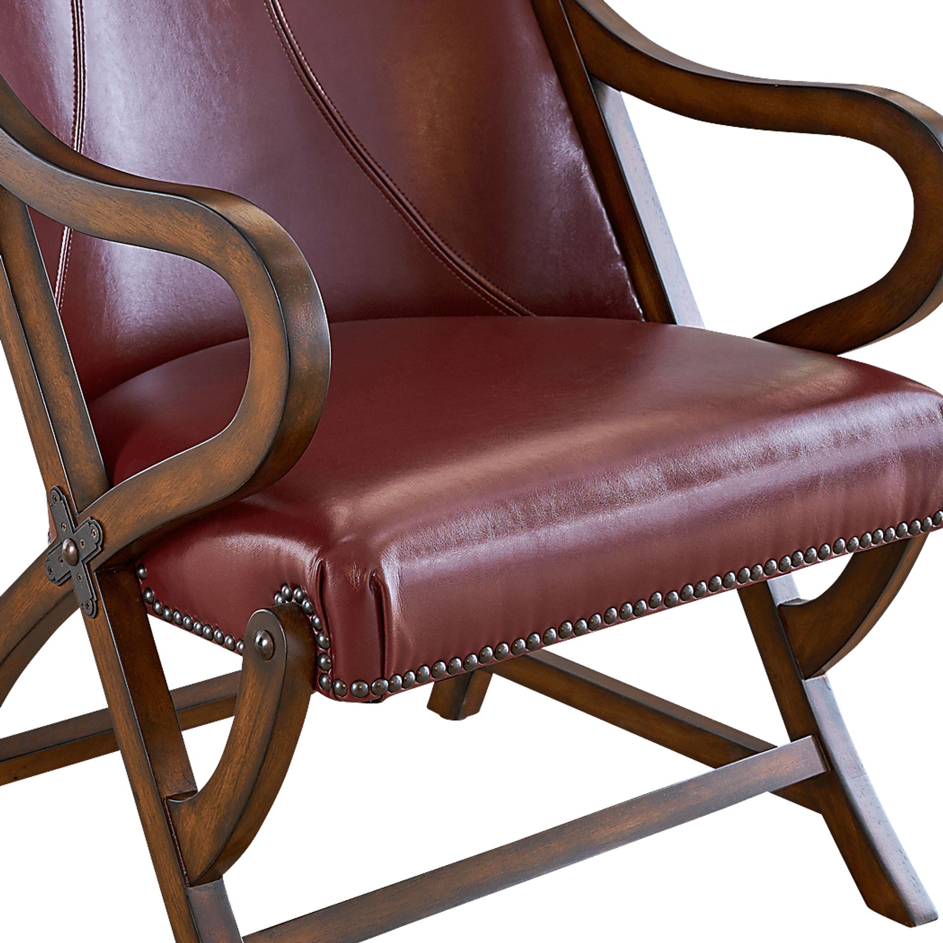 Chanticleer Red Accent Chair & Ottoman - Image 7