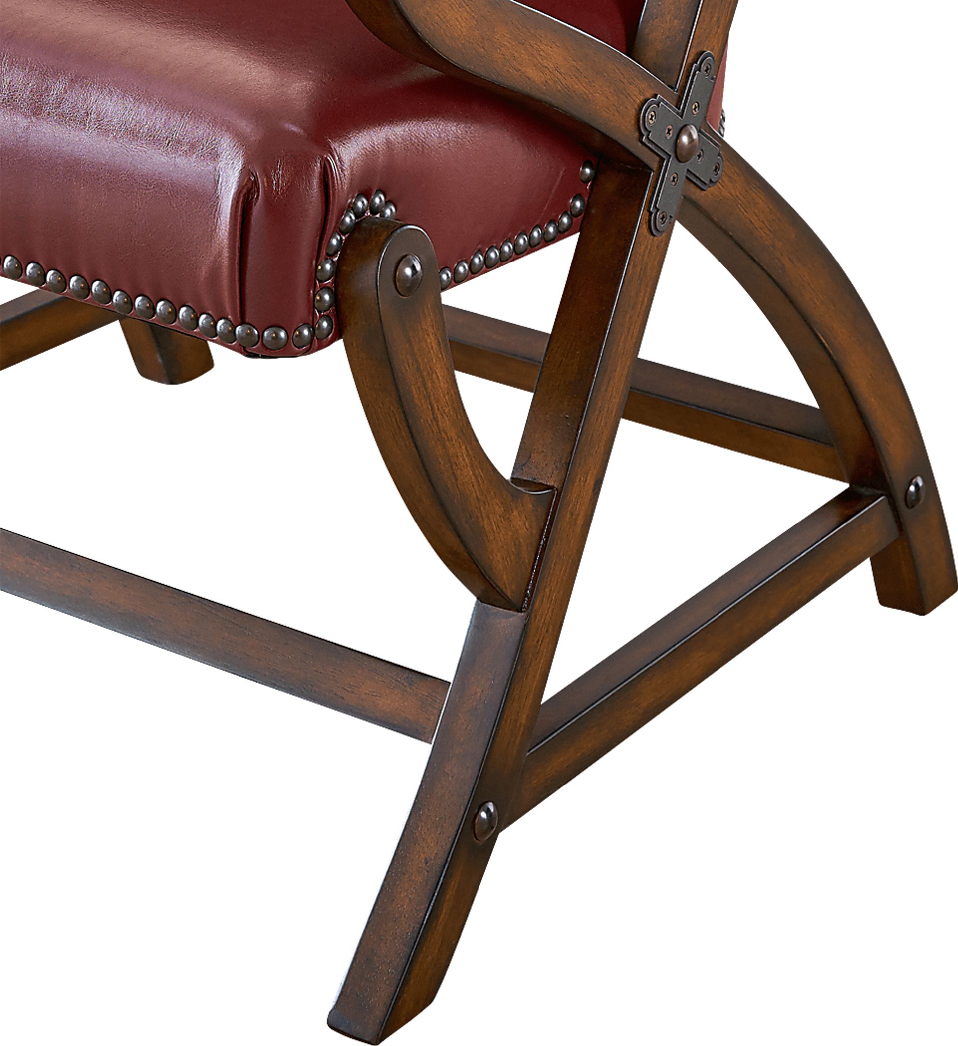 Chanticleer Red Accent Chair & Ottoman - Image 8