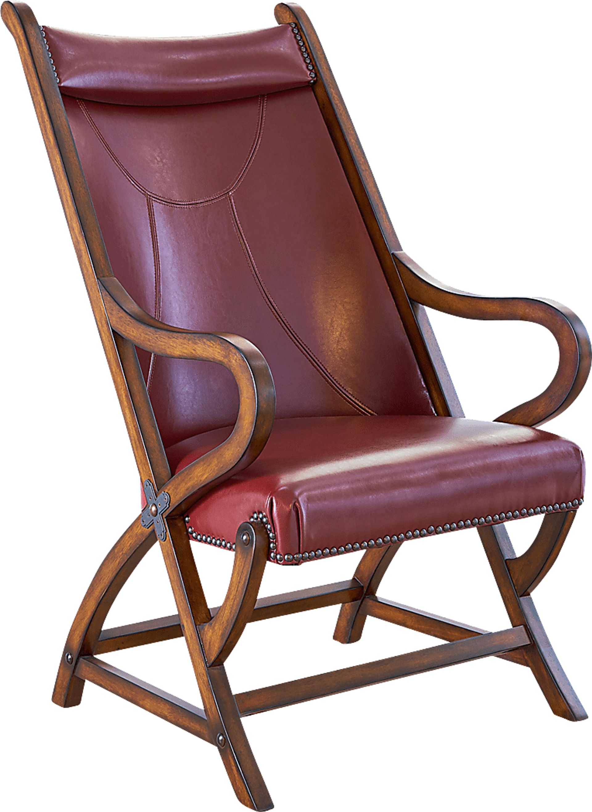 Chanticleer Red Accent Chair & Ottoman - Image 1